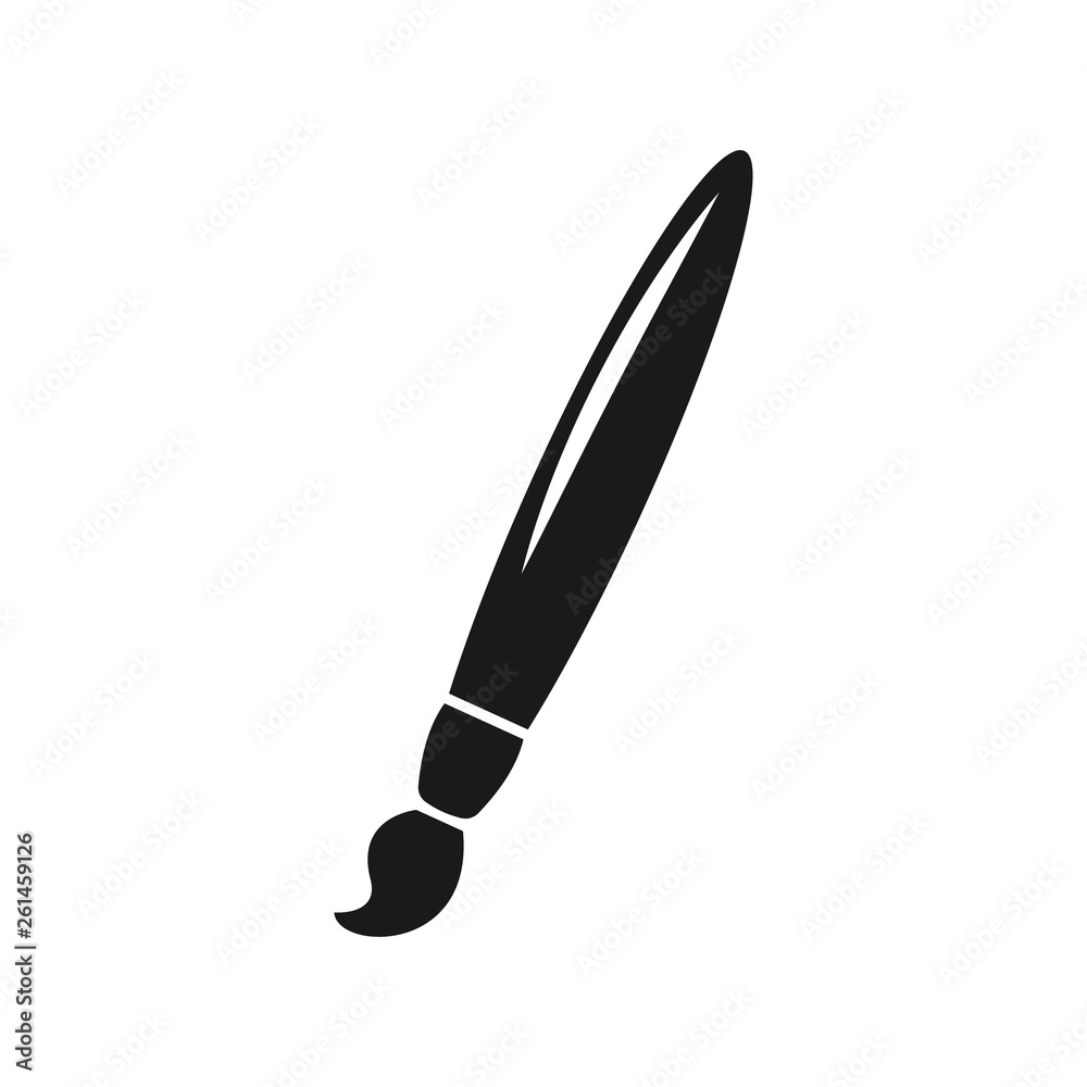 Brush Icon in trendy flat style isolated on white background. Paint symbol for your web site design, logo, app, UI.