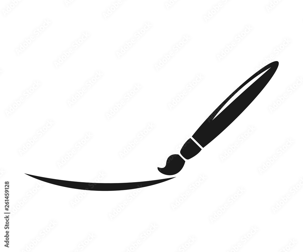 Brush Icon in trendy flat style isolated on white background. Paint symbol for your web site design, logo, app, UI. Brush Icon in trendy flat style isolated on white background. Paint symbol for your web site design, logo, app, UI.