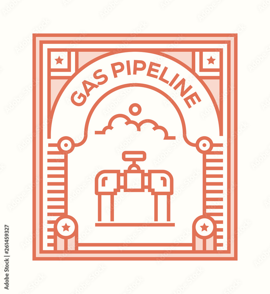 GAS PIPELINE ICON CONCEPT