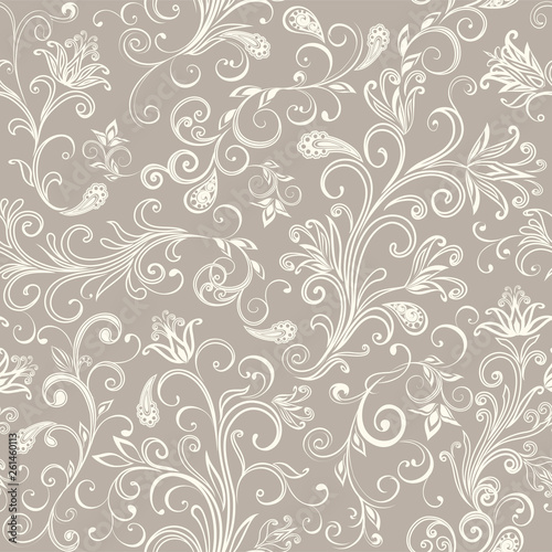 Seamless vintage borders. Traditional East style, ornamental floral elements.