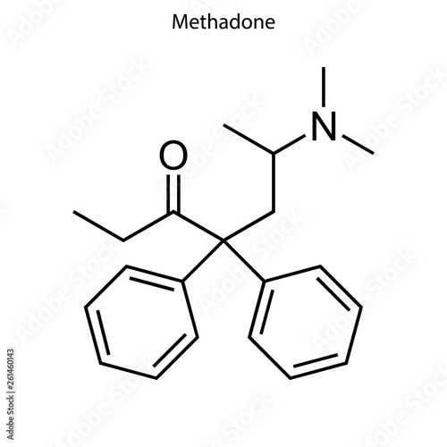 Skeletal formula of chemical molecule.