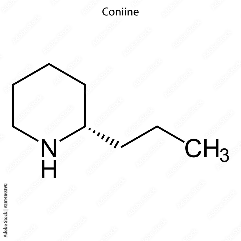 Skeletal formula of chemical molecule. Skeletal formula of chemical molecule.