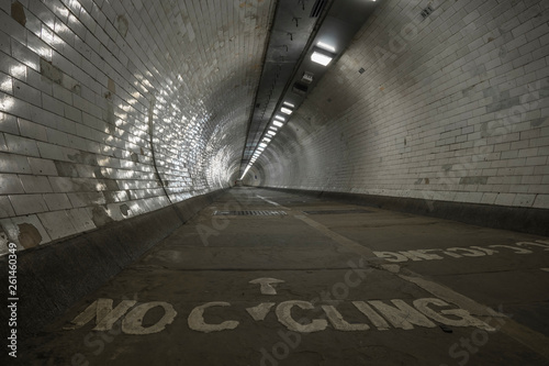 Greenwich foot tunnel in London. photo