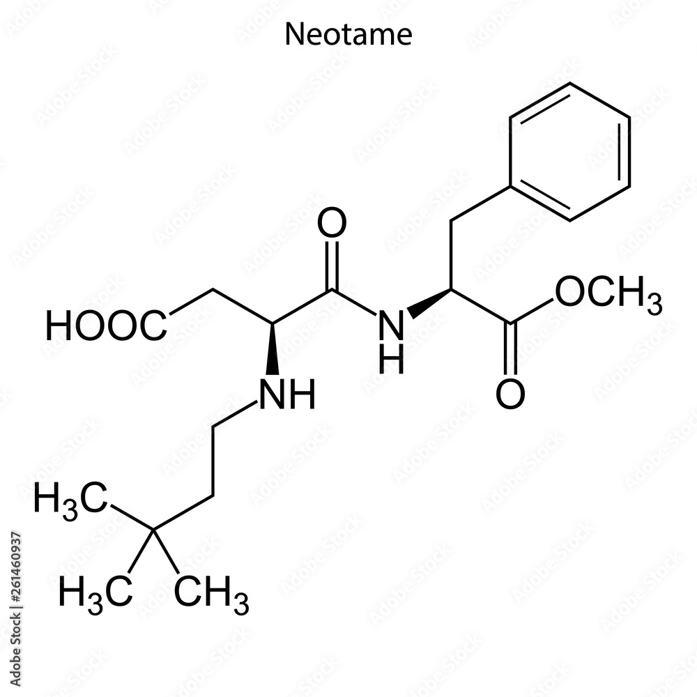 Skeletal formula of chemical molecule.