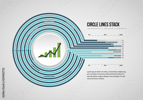 Circle Lines Stack Infographic