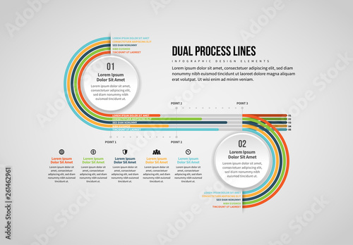 Dual Process Lines Infographic
