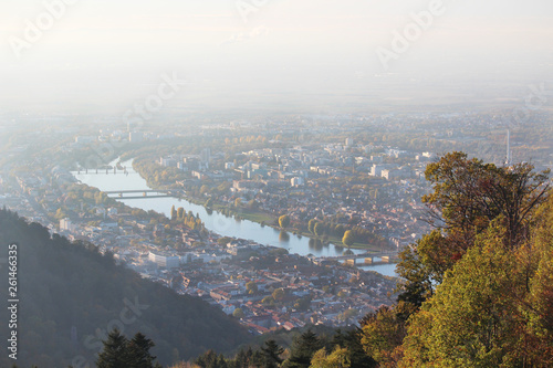 Panorama view from Konigstuhl summit in Heidelberg, Germany  © nastyakamysheva