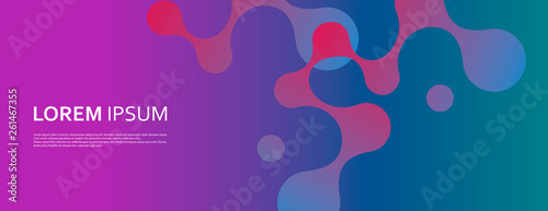 Banner background with abstract connected shapes