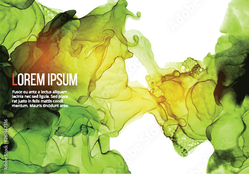 Abstract background with ink pattern on white