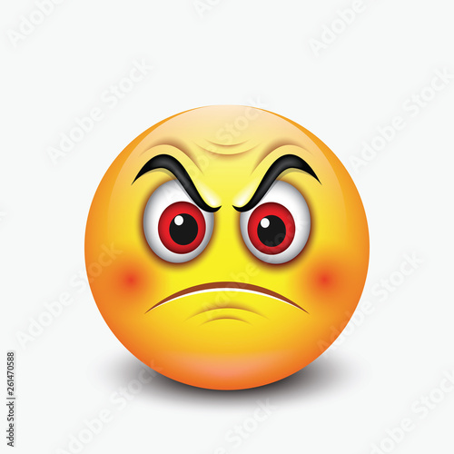 Angry emoticon - emoji 