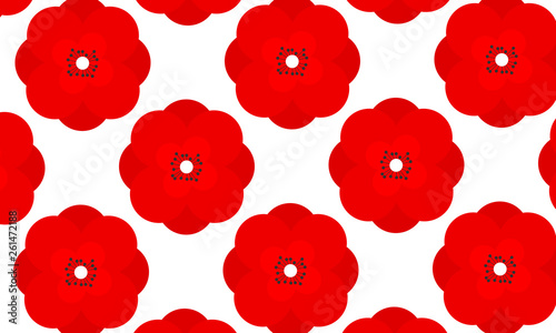 Background of red poppies