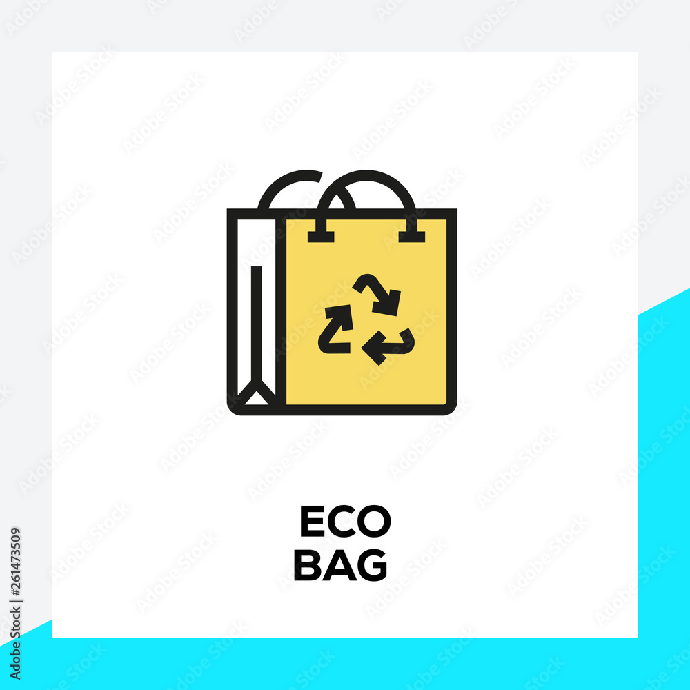 ECO BAG LINE ICON SET ECO BAG LINE ICON SET