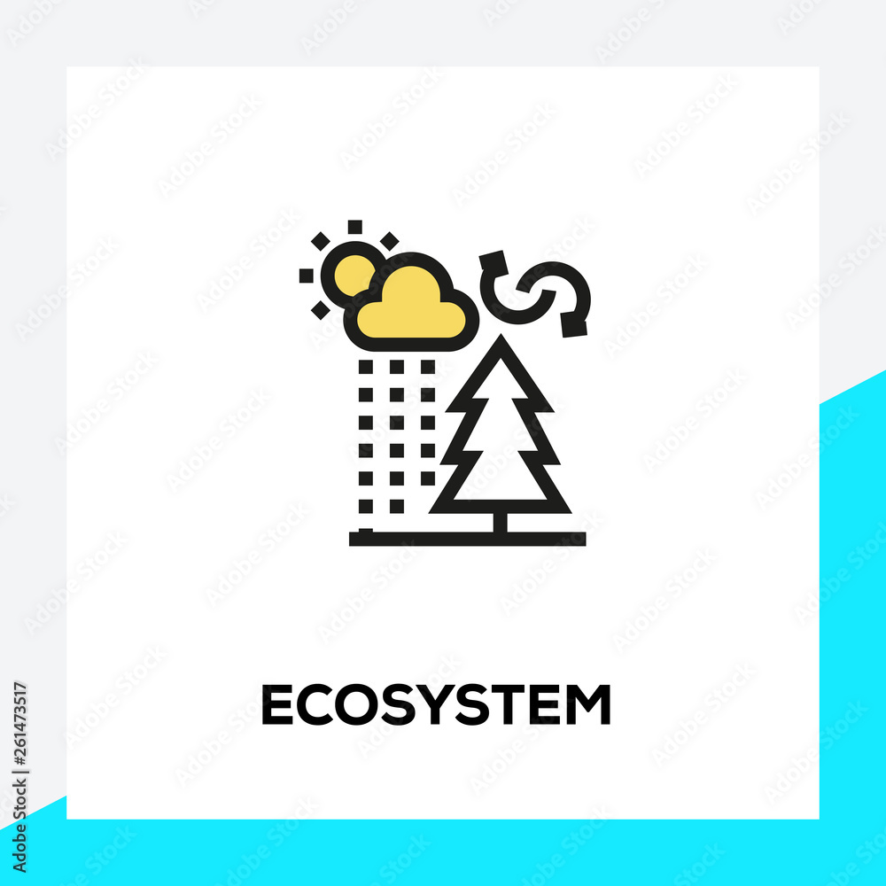 ECOSYSTEM LINE ICON SET ECOSYSTEM LINE ICON SET