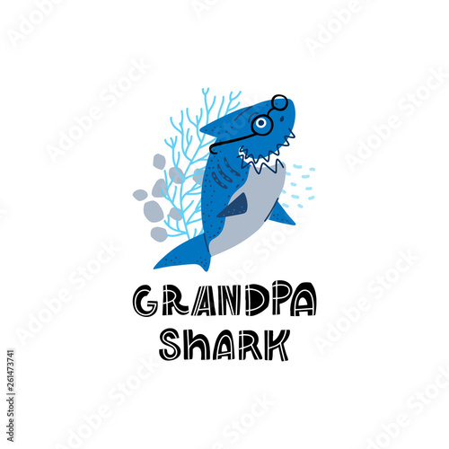 Sharks Family vector set
