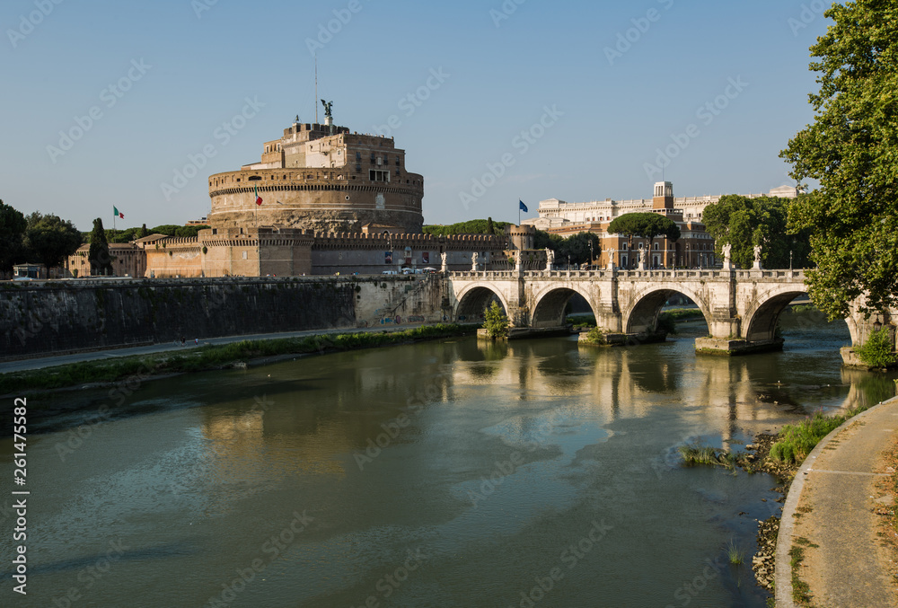 A view of Castel Sant Angelo at sunset