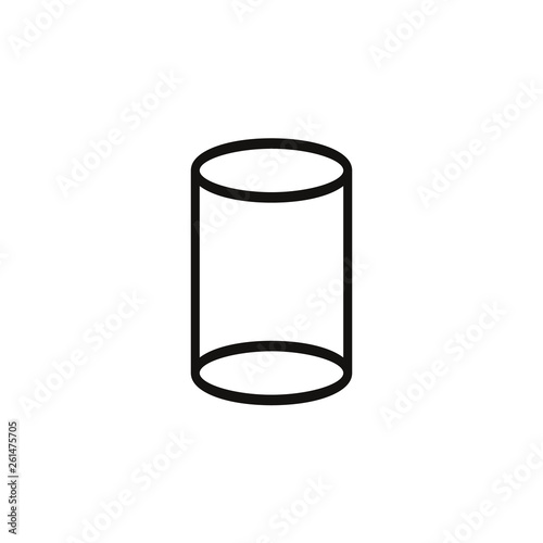 icon of a cylinder. vector illustration