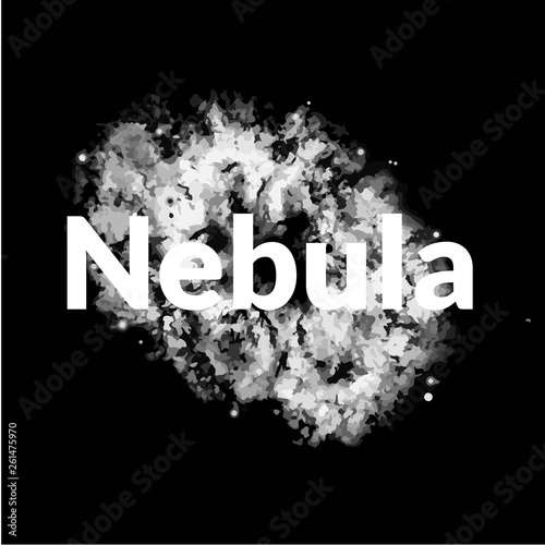 Abstract black and white nebula background. eps10