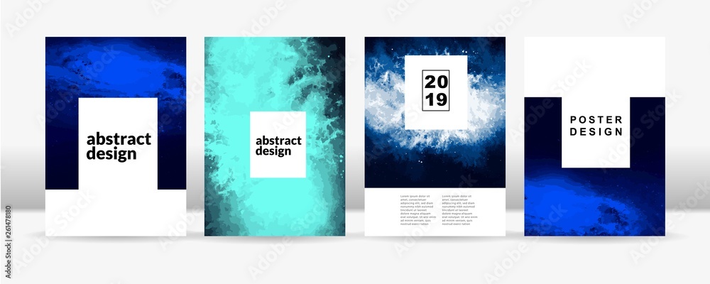Abstract nebula poster template eps10