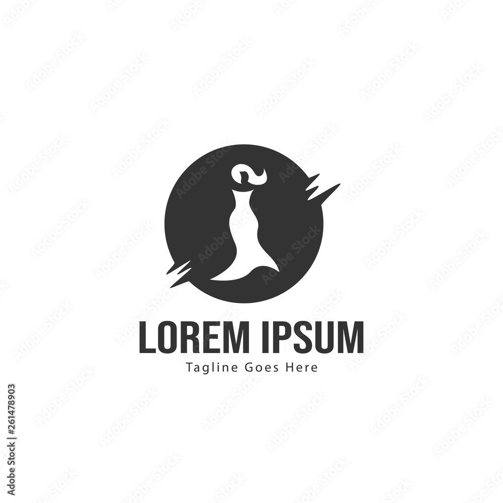 Obraz premium Fashion logo template design. Fashion building logo with modern frame