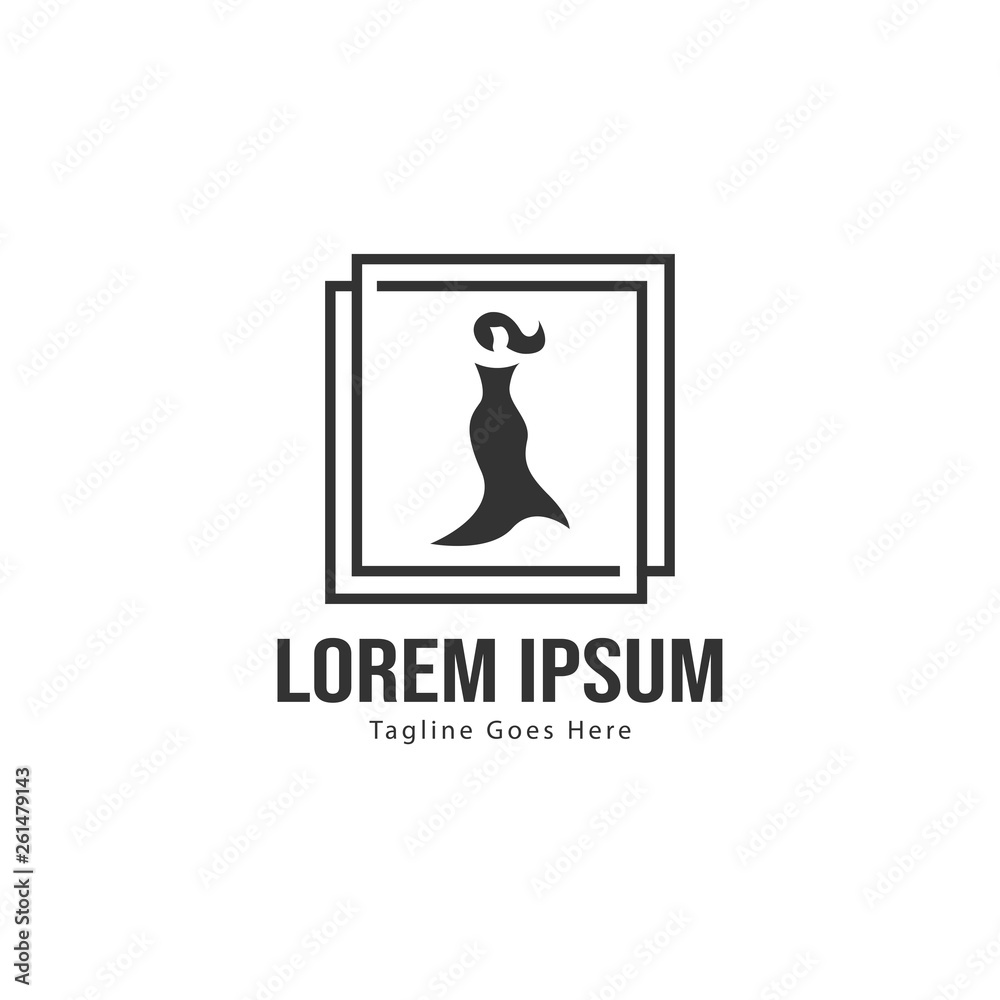 Fashion logo template design. Fashion building logo with modern frame Fashion logo template design. Fashion building logo with modern frame