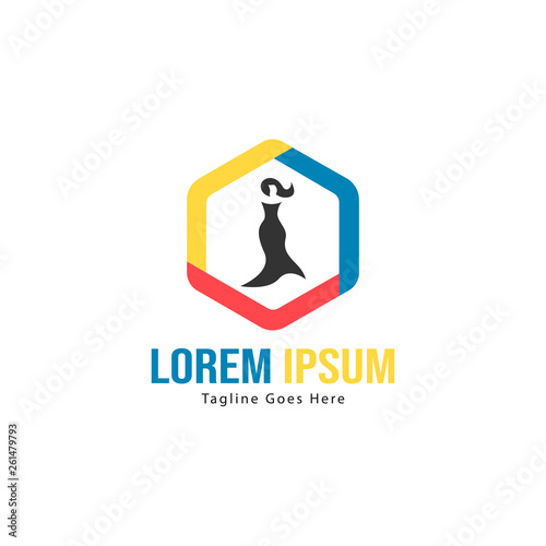 Fashion logo template design. Fashion building logo with modern frame