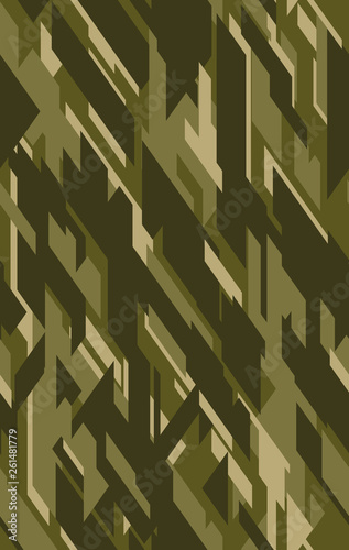 Abstract Vector Military Camouflage Background for Army Clothing.