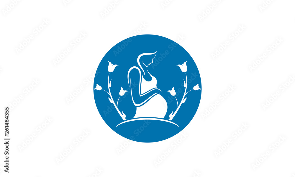Pregnant women silhouette icon Pregnant women silhouette icon