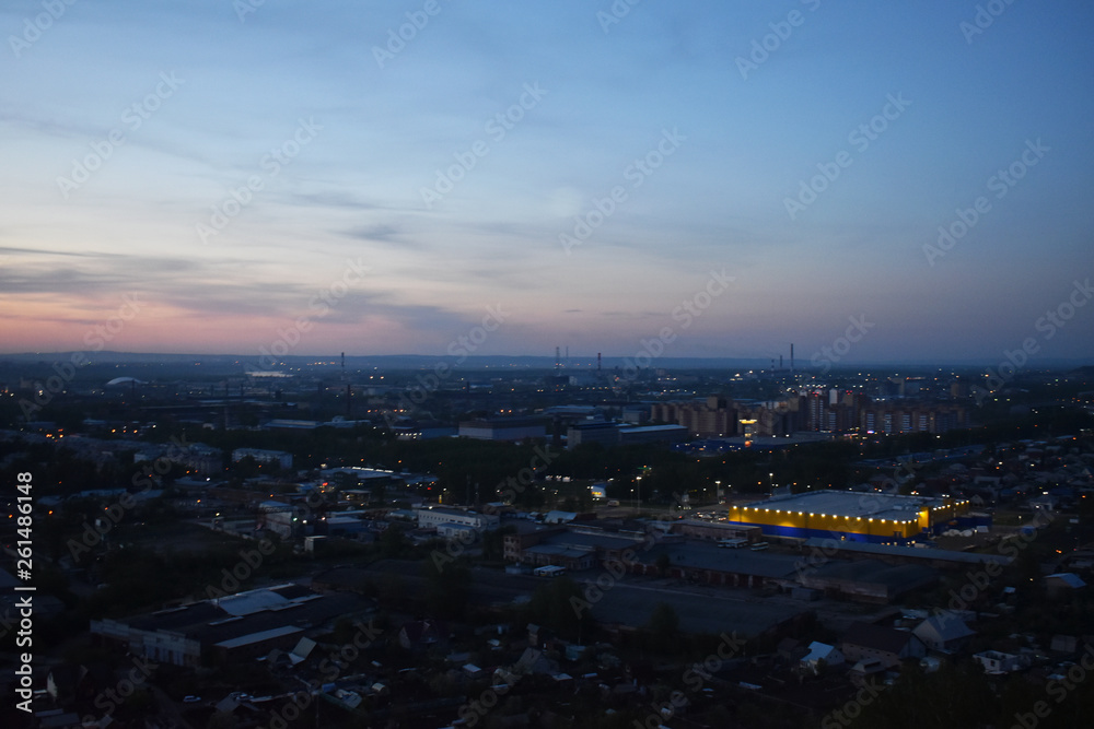 Photo of the city of Krasnoyarsk from above