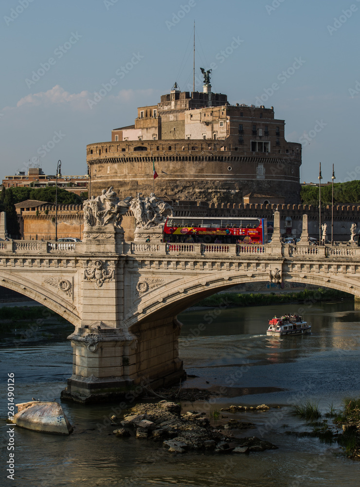 A view of Castel Sant Angelo at sunset A view of Castel Sant Angelo at sunset