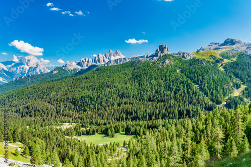 Breathtaking view of the Cortina Dolomites. Unique show. Italy