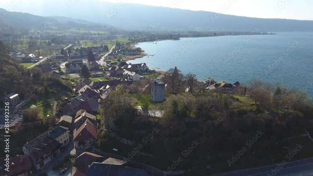 Les berges de Duingt, vue par drone
