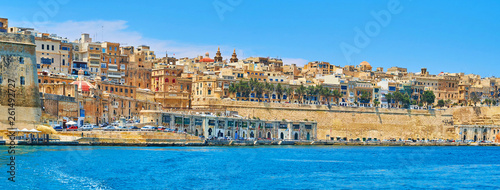 Panorama of Valletta from Grand Harbour, Malta photo