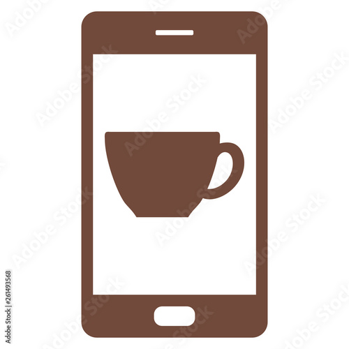 Tasse und Smartphone