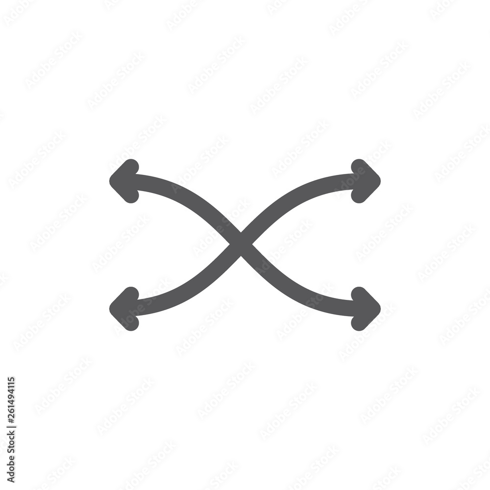 Left and right arrows, different directions line icon. Left and right arrows, different directions line icon.