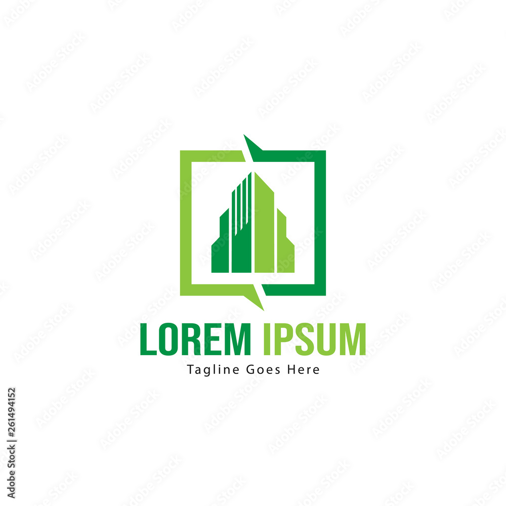Real estate logo template design. minimalist Real estate logo with modern frame Real estate logo template design. minimalist Real estate logo with modern frame