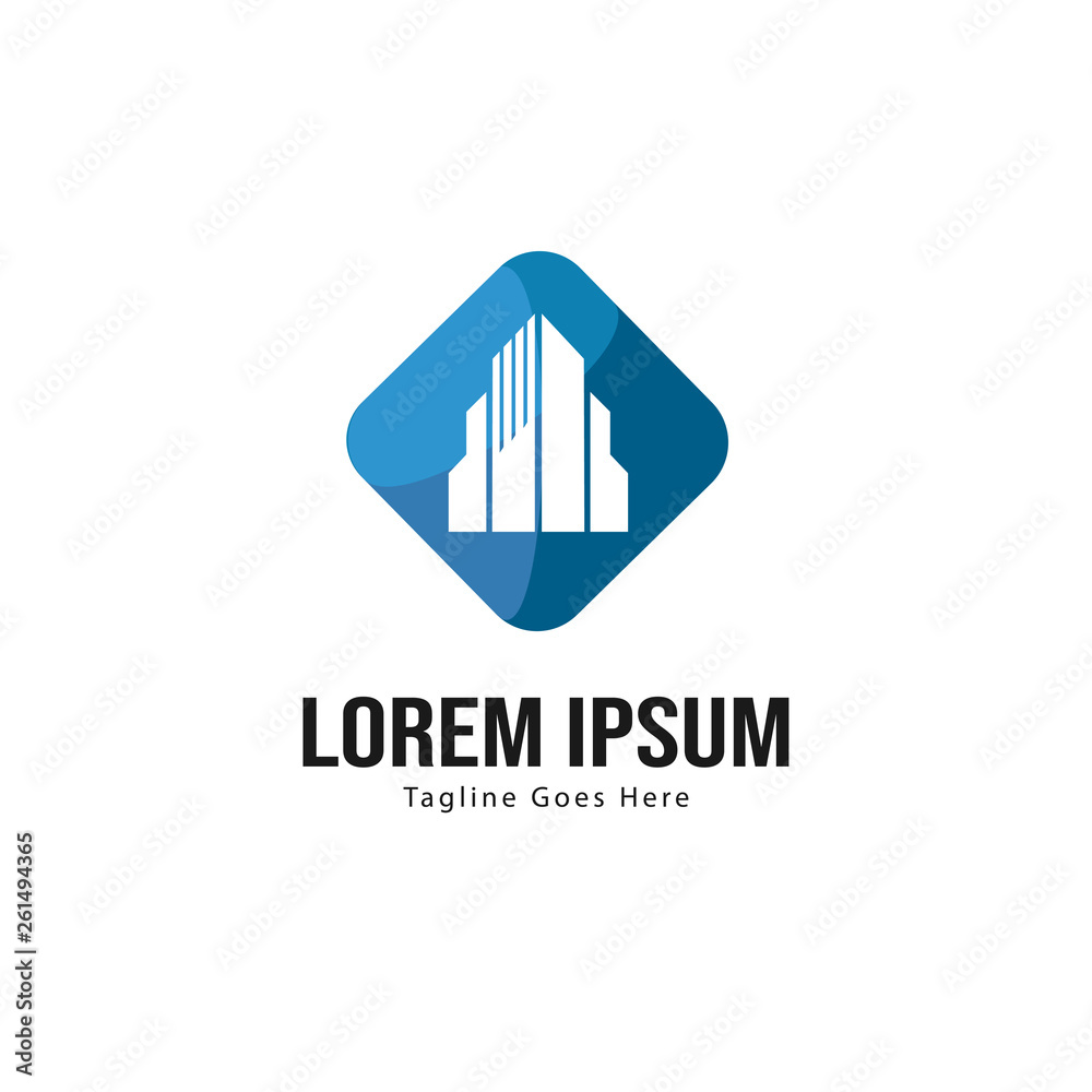 Real estate logo template design. minimalist Real estate logo with modern frame Real estate logo template design. minimalist Real estate logo with modern frame