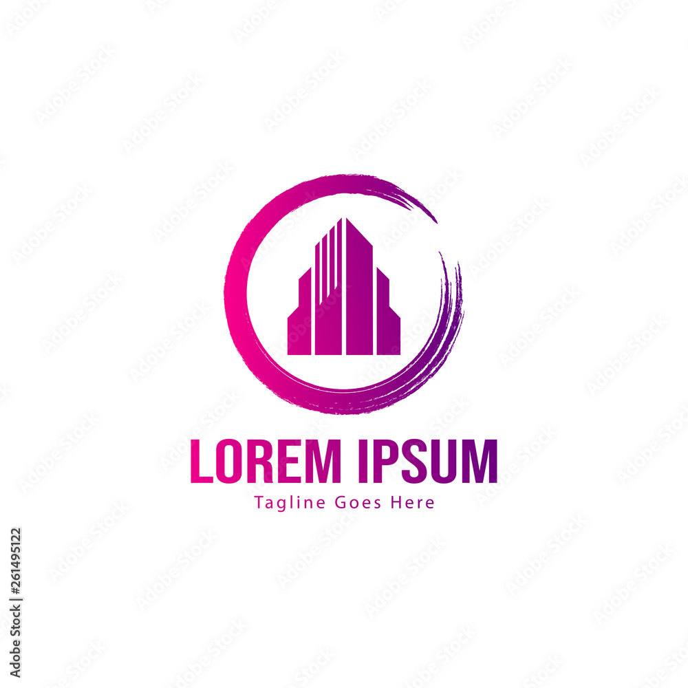 Real estate logo template design. minimalist Real estate logo with modern frame Real estate logo template design. minimalist Real estate logo with modern frame
