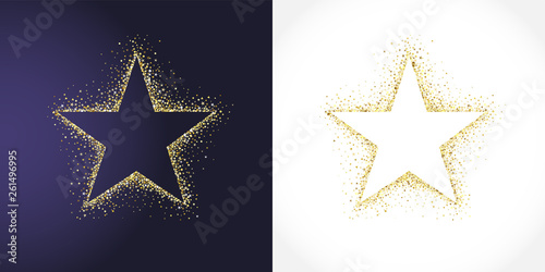 Stars shape logotype set. Isolated business abstract emblem 1 2 3 place symbols. Banner decoration, dust graphic template. Celebrating decorative congratulating shiny sign, metallic tag label design.
