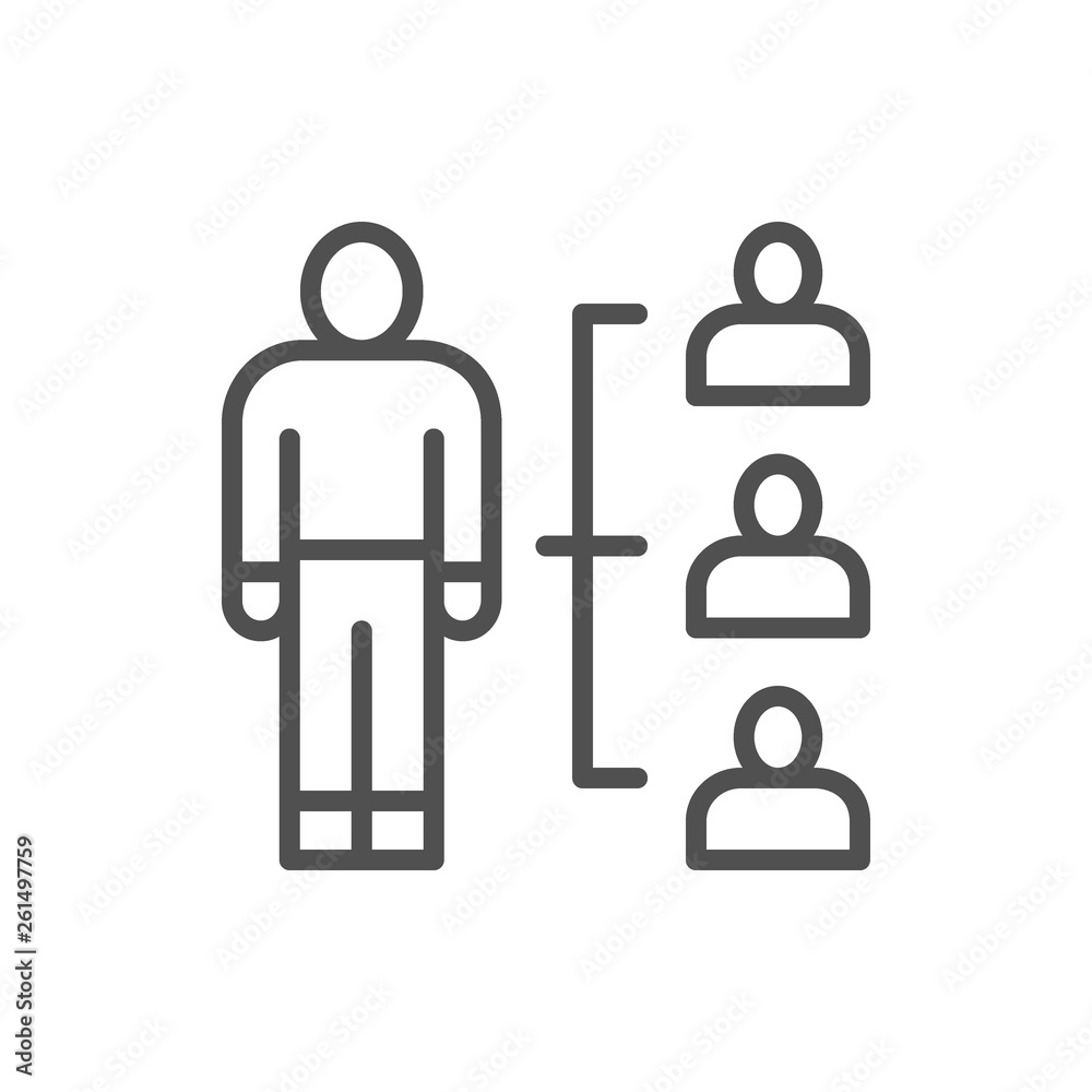 Business team, people group, human resource management, recruitment line icon. Business team, people group, human resource management, recruitment line icon.