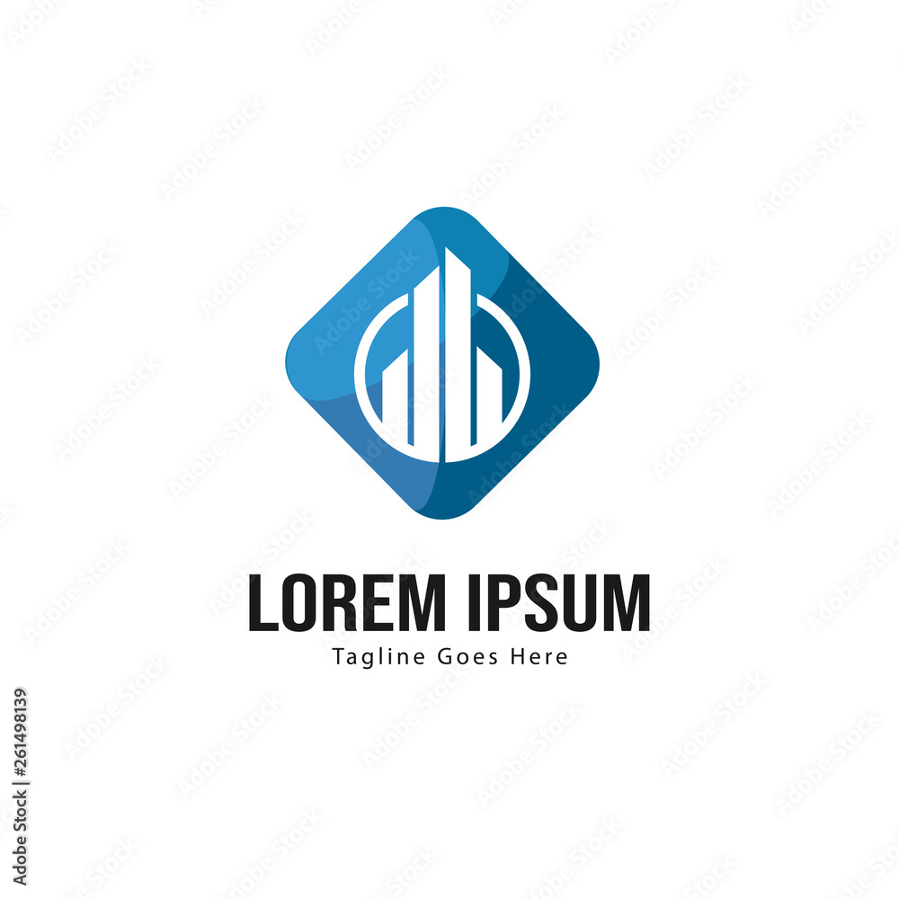 Real estate logo template design. minimalist building logo with modern frame Real estate logo template design. minimalist building logo with modern frame
