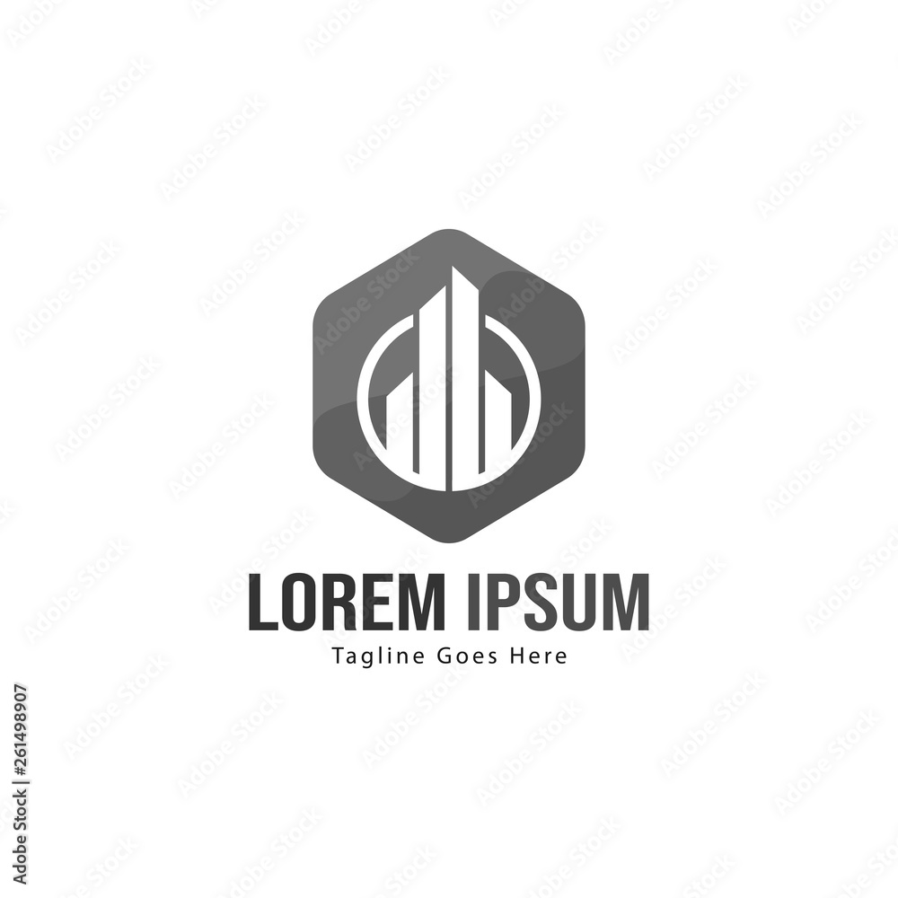 Real estate logo template design. minimalist building logo with modern frame Real estate logo template design. minimalist building logo with modern frame