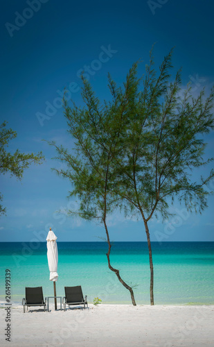 long beach in tropical paradise koh rong island cambodia © TravelPhotography