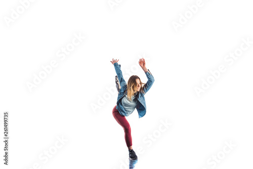 Woman on aerobic training