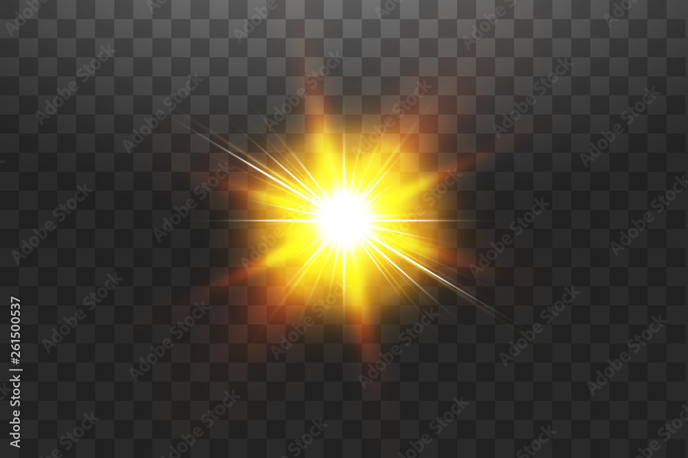 Vector transparent sunlight special lens flare light effect. Sun isolated on transparent background. Glow light effect Vector transparent sunlight special lens flare light effect. Sun isolated on transparent background. Glow light effect