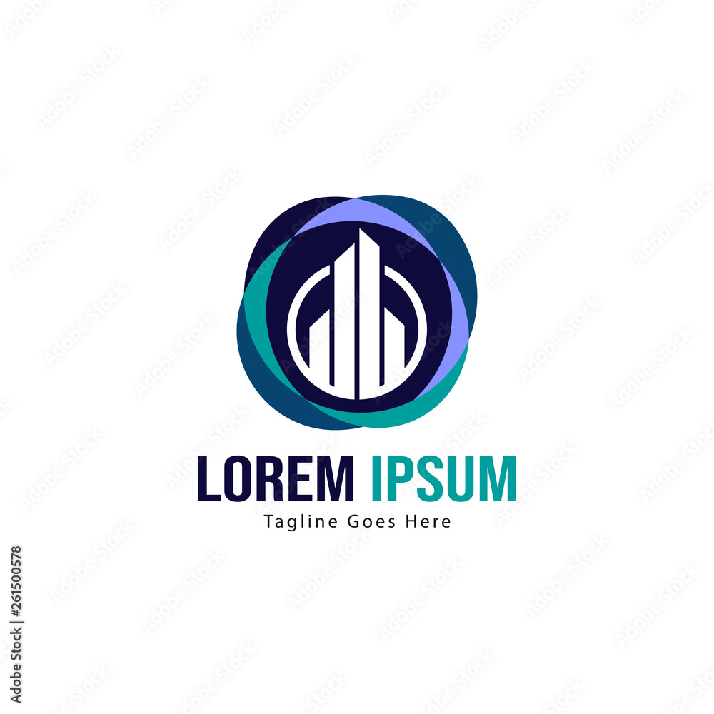 Real estate logo template design. minimalist building logo with modern frame Real estate logo template design. minimalist building logo with modern frame