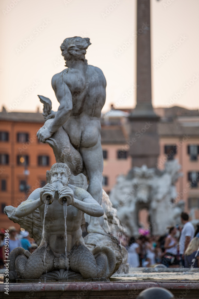 A view of beautiful piazza Navona, Rome, Italy