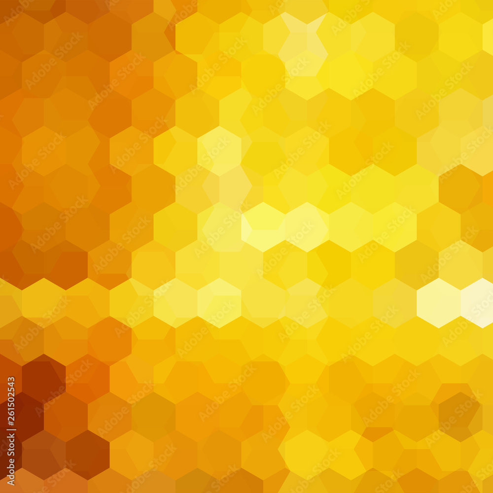 Geometric pattern, vector background with hexagons in yellow tones. Illustration pattern Geometric pattern, vector background with hexagons in yellow tones. Illustration pattern