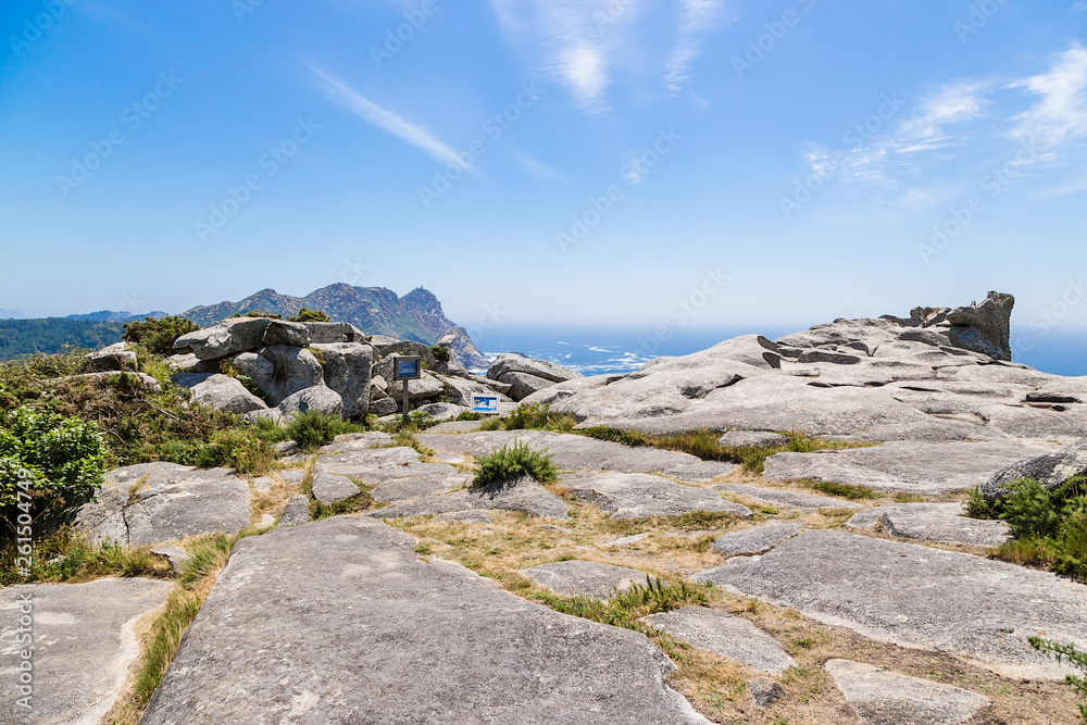 Archipelago Cies, Spain. Cliffs on the island of Monte Agudo Archipelago Cies, Spain. Cliffs on the island of Monte Agudo
