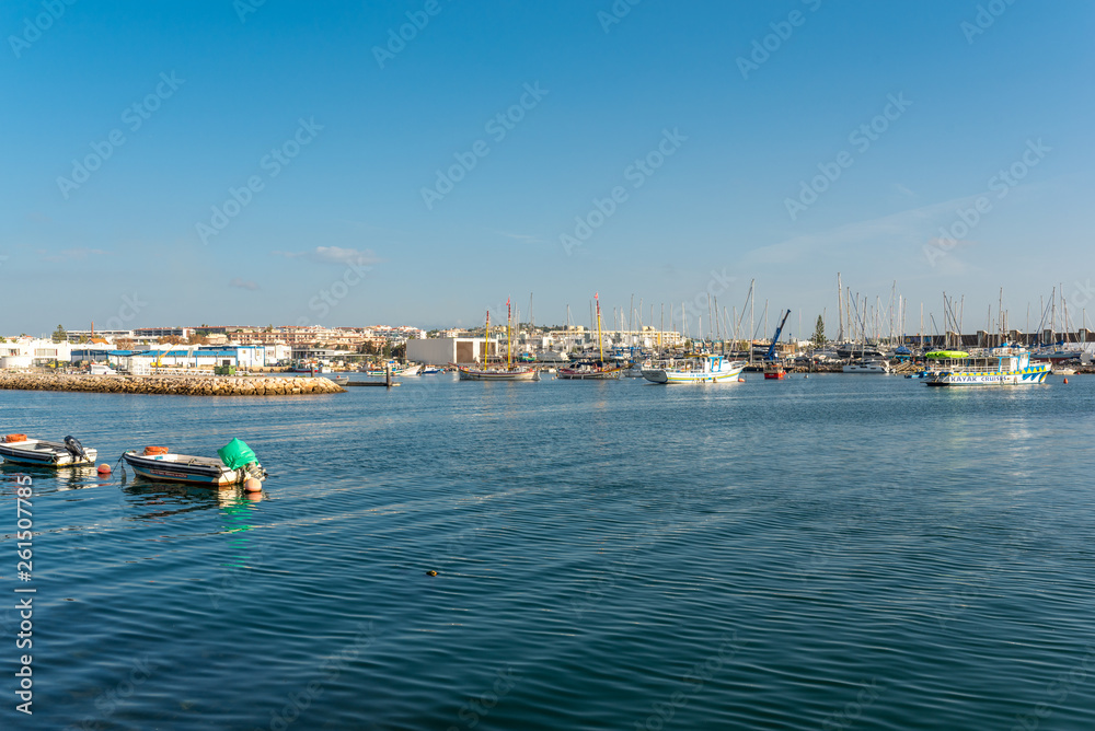 The fishing port of Lagos. Berth for cutter, trawler and commercial fishing of seafood
