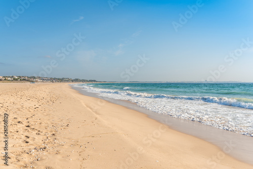 The Meia Praia  in English  half beach  ist the most popular  beach of Lagos. Meia Praia is one of the largest open bays in Europe